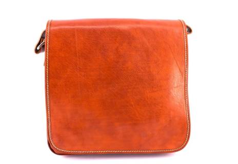 Kožená taška přes rameno crossbody s klopnou