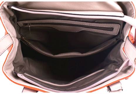 Dámská kabelka - krémová/oranžová