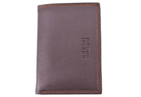 Pánská kožená peněženka Coveri Collection - tmavě hnědá