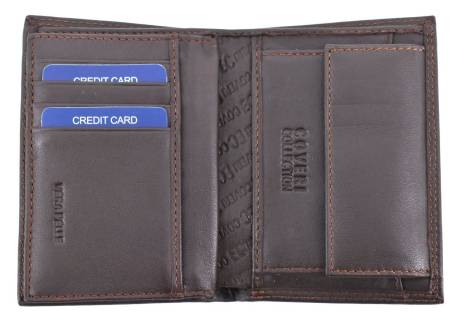Pánská kožená peněženka Coveri Collection - tmavě hnědá