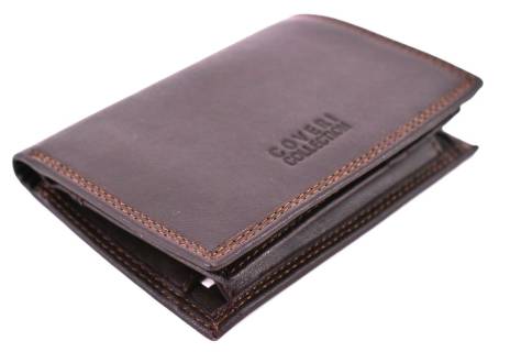 Pánská kožená peněženka Coveri Collection - tmavě hnědá