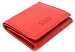 Dámská malá kožená peněženka Coveri Collection - červená