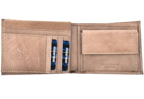 Pánská  kožená peněženka Coveri Collection - béžová
