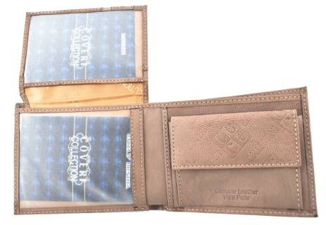 Pánská  kožená peněženka Coveri Collection - béžová