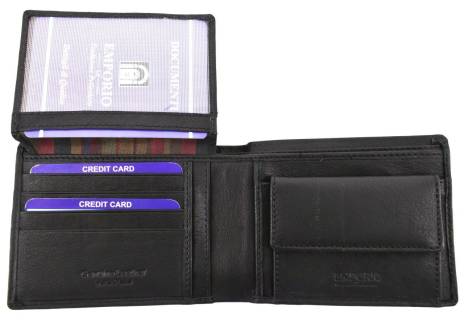 Pánská kožená peněženka Emporio - černá