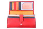 Dámská kožená peněženka Coveri Collection - červená uvnitř multicolor