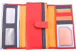 Dámská kožená peněženka Coveri Collection - červená uvnitř multicolor