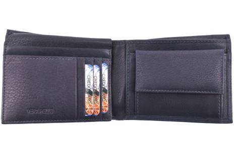 Pánská kožená peněženka na šířku Arteddy - tmavě modrá