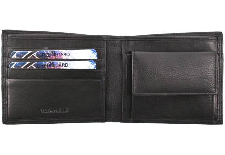 Pánská malá kožená peněženka na šířku Arteddy - černá