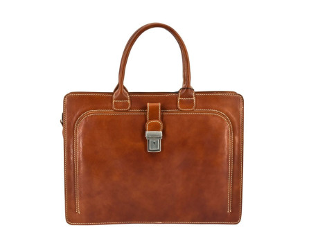 Dámská kožená kabelka/aktovka Arteddy - světle hnědá