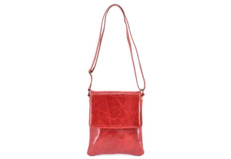 Dámská kožená crossbody kabelka s klopnou Arteddy