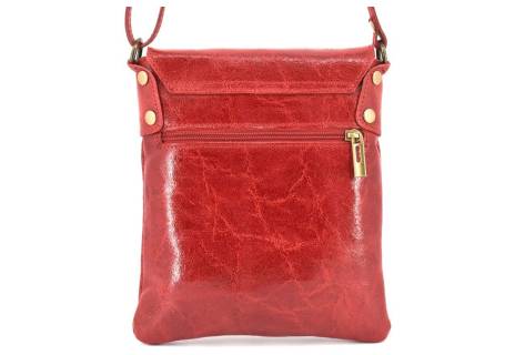 Dámská kožená crossbody kabelka s klopnou Arteddy