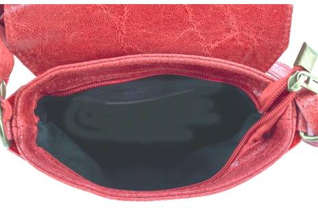 Dámská kožená crossbody kabelka s klopnou Arteddy