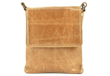 Dámská kožená crossbody kabelka s klopnou Arteddy