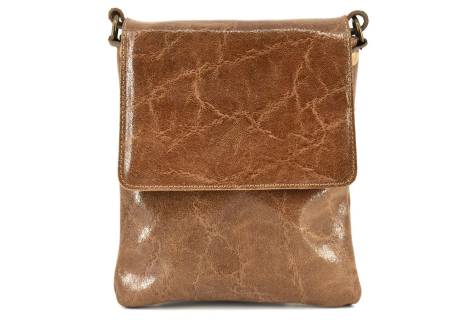 Dámská kožená crossbody kabelka s klopnou Arteddy