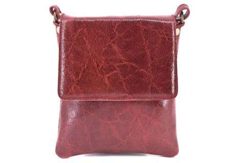Dámská kožená crossbody kabelka s klopnou Arteddy