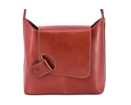 Dámská kožená kabelka crossbody Arteddy - hnědá