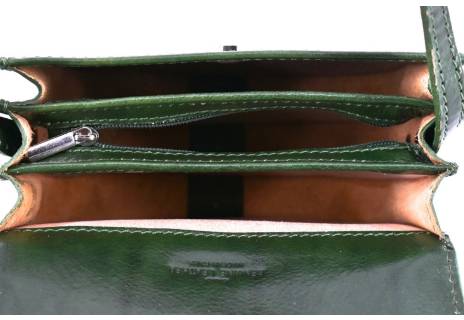 Dámská malá kožená kabelka crossbody (lovecká)  Arteddy