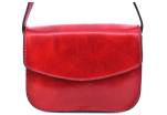 Dámská malá kožená kabelka crossbody (lovecká)  Arteddy - červená