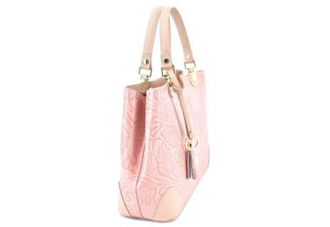 Dámská kožená kabelka s květovaným vzorem  Arteddy