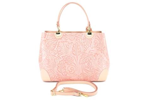 Dámská kožená kabelka s květovaným vzorem  Arteddy