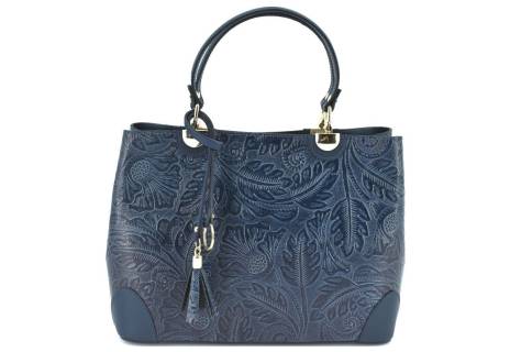 Dámská kožená kabelka s květovaným vzorem  Arteddy