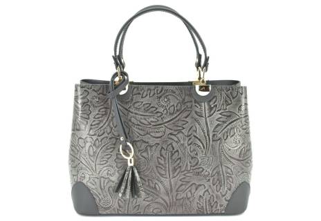 Dámská kožená kabelka s květovaným vzorem  Arteddy