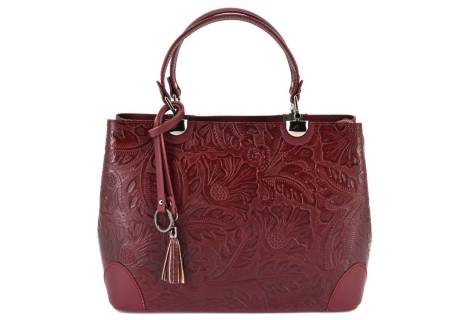 Dámská kožená kabelka s květovaným vzorem  Arteddy