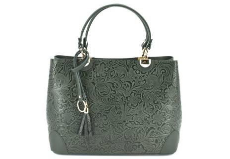 Dámská kožená kabelka s květovaným vzorem  Arteddy