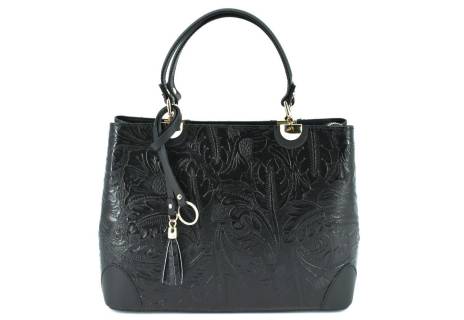 Dámská kožená kabelka s květovaným vzorem  Arteddy