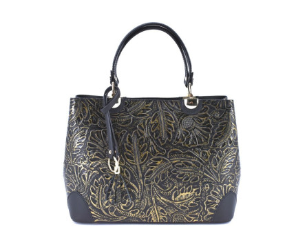 Dámská kožená kabelka s květovaným vzorem  Arteddy