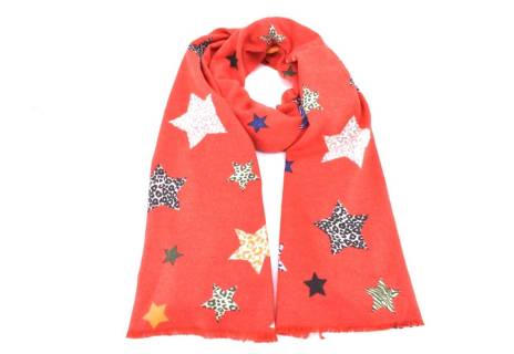 Dámská / dívčí zimní šála se vzorem hvězdičky  Arteddy