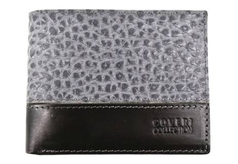 Pánská kožená peněženka na šířku Coveri - šedá