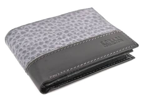 Pánská kožená peněženka na šířku Coveri - šedá