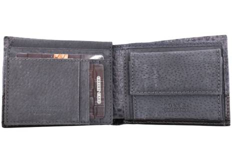 Pánská kožená peněženka na šířku Coveri - šedá