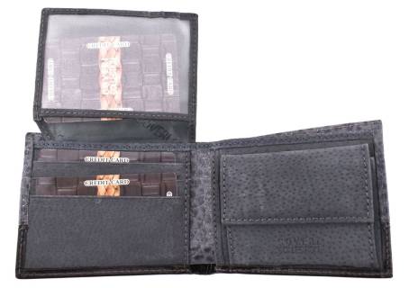 Pánská kožená peněženka na šířku Coveri - šedá