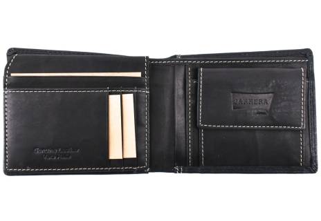 Pánská kožená peněženka  na šířku Carrera Jeans - černá