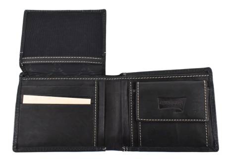 Pánská kožená peněženka  na šířku Carrera Jeans - černá