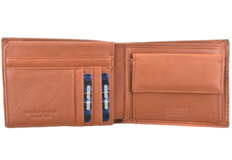 Pánská kožená peněženka na šířku Coveri - hnědá