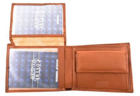 Pánská kožená peněženka na šířku Coveri - hnědá