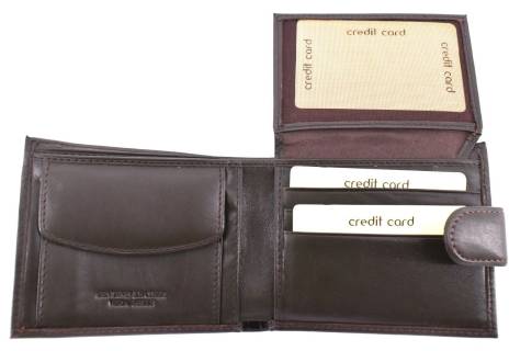 Pánská kožená peněženka  na šířku se zápinkou Arteddy