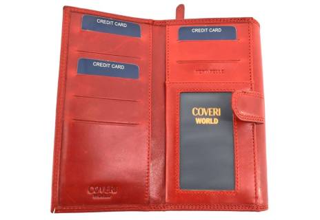 Dámská velká kožená peněženka Coveri World