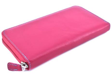 Dámská kožená peněženka pouzdrového typu Arteddy - fuxia