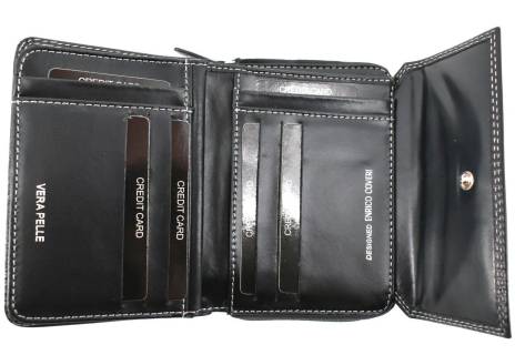 Dámská kožená peněženka EC - černá