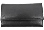 Dámská velká kožená peněženka - černá