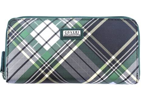 Dámská károvaná peněženka pouzdrového typu Coveri