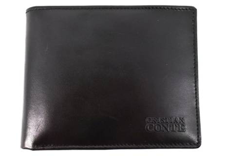 Pánská kožená peněženka Cristian Conte - černá