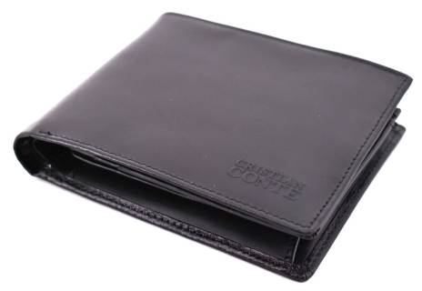 Pánská kožená peněženka Cristian Conte - černá