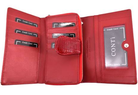 Dámská kožená lakovaná peněženka CONTI