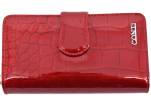 Dámská kožená lakovaná peněženka CONTI - červená